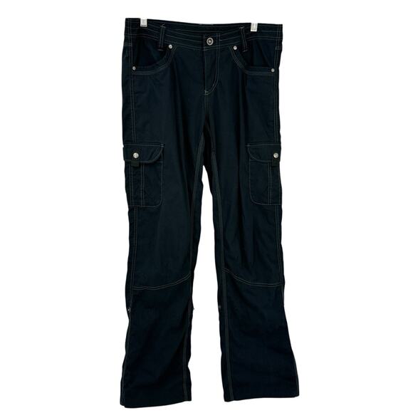 Kuhl Splash Roll Up Pants Women size 10R Black Patinadye 32" inseam - Picture 1 of 14